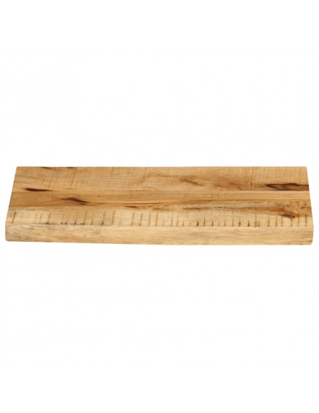 Piano Tavolo 50x30x3,8 cm Bordi Vivi Legno di Mango Grezzo