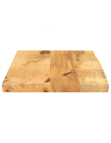 Piano Tavolo 50x30x3,8 cm Bordi Vivi Legno di Mango Grezzo