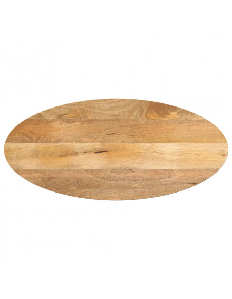 Piano Tavolo 110x40x2,5 cm Ovale in Legno Massello di Mango
