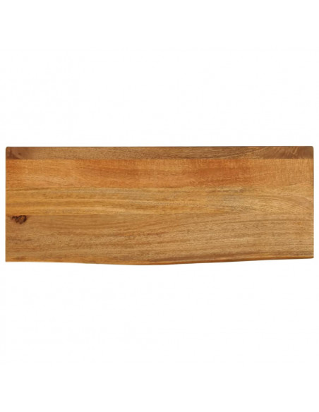 Piano Tavolo Bordi Vivi 90x40x3,8 cm in Legno Massello di Mango