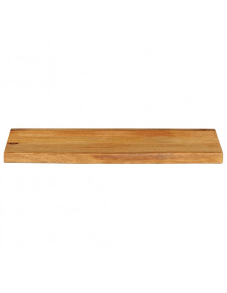 Piano Tavolo Bordi Vivi 90x40x3,8 cm in Legno Massello di Mango