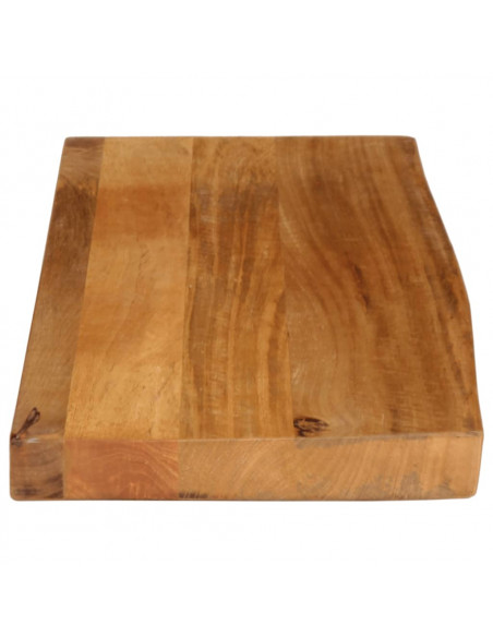 Piano Tavolo Bordi Vivi 90x40x3,8 cm in Legno Massello di Mango