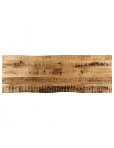 Piano Tavolo Bordi Vivi 120x40x2,5 cm Legno di Mango Grezzo