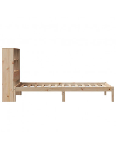 Letto Libreria senza Materasso 90x200 cm Legno Massello Pino