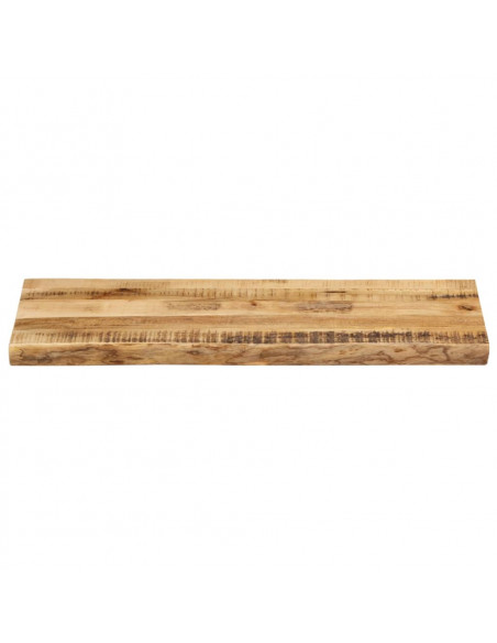Piano Tavolo Bordi Vivi 90x40x3,8cm Legno Massello Mango Grezzo