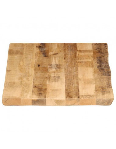 Piano Tavolo Bordi Vivi 110x60x3,8 cm Legno di Mango Grezzo