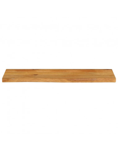 Piano Tavolo Bordi Vivi 110x30x2,5cm in Legno Massello di Mango