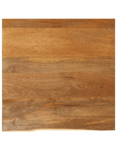 Piano Tavolo Bordi Vivi 40x40x2,5 cm in Legno Massello di Mango 2