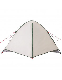 Tenda da Campeggio a Cupola per 3 Persone Verde Impermeabile 2