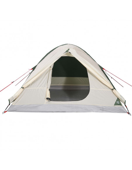 Tenda da Campeggio a Cupola per 3 Persone Verde Impermeabile