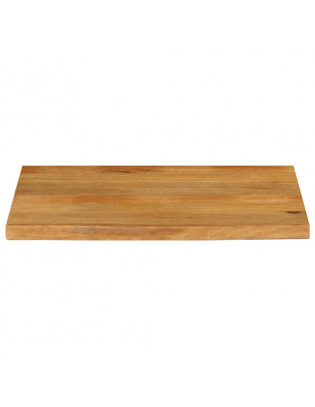 Piano Tavolo Bordi Vivi 80x60x2,5 cm in Legno Massello di Mango
