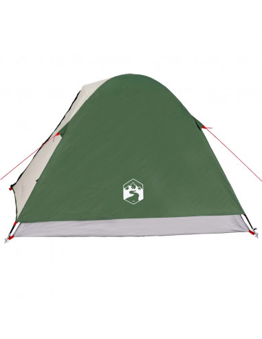 Tenda da Campeggio a Cupola per 3 Persone Verde Impermeabile