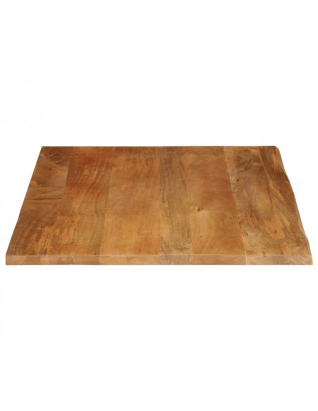 Piano Tavolo Bordi Vivi 110x80x2,5cm in Legno Massello di Mango