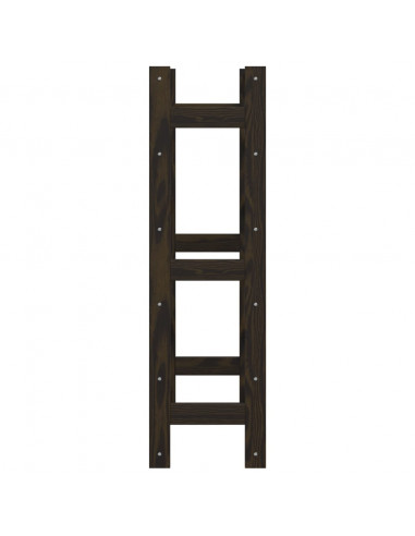 Portabottiglie per 30 Bottiglie Nero Legno Massello di Pino