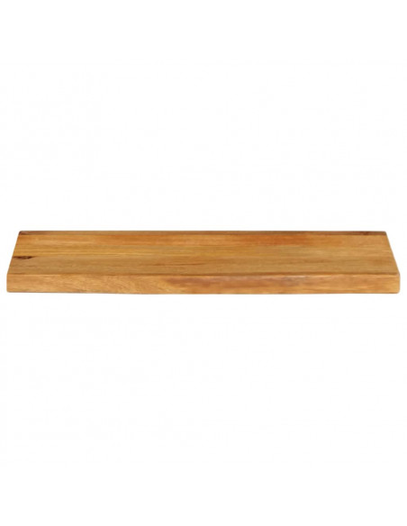 Piano Tavolo Bordi Vivi 80x20x3,8 cm in Legno Massello di Mango