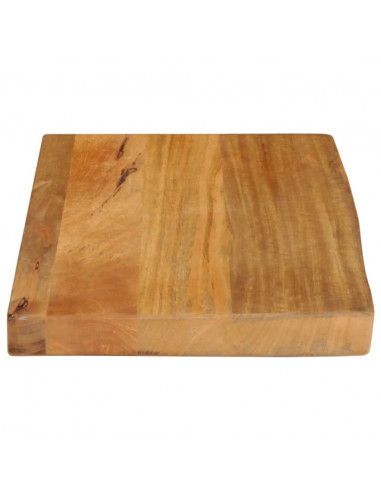 Piano Tavolo Bordi Vivi 60x20x3,8 cm in Legno Massello di Mango
