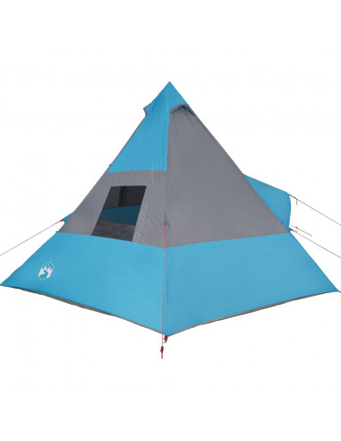 Tenda da Campeggio Tipi per 7 Persone Blu Impermeabile
