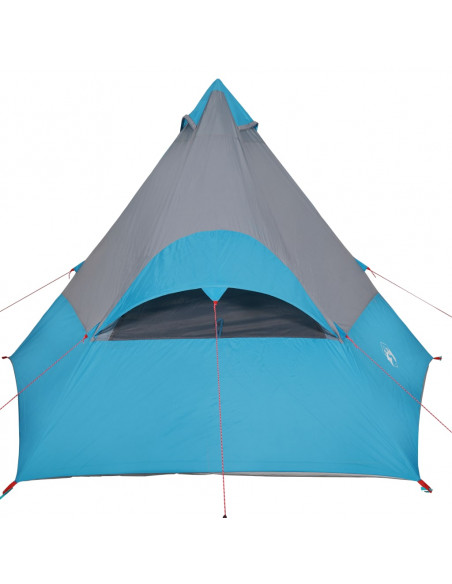 Tenda da Campeggio Tipi per 7 Persone Blu Impermeabile