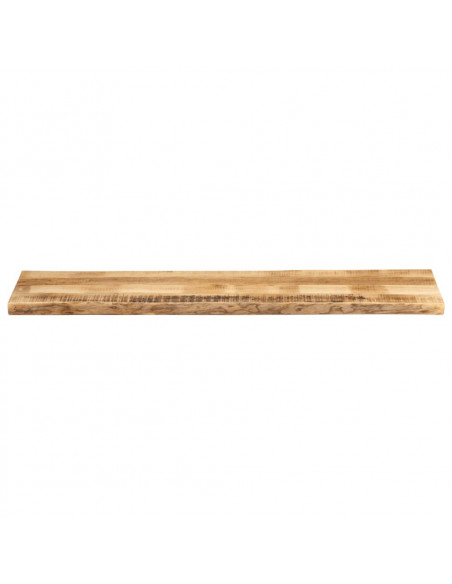 Piano Tavolo Bordi Vivi 160x40x2,5 cm Legno di Mango Grezzo