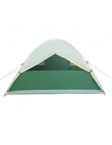 Tenda da Campeggio a Cupola per 6 Persone Verde Impermeabile