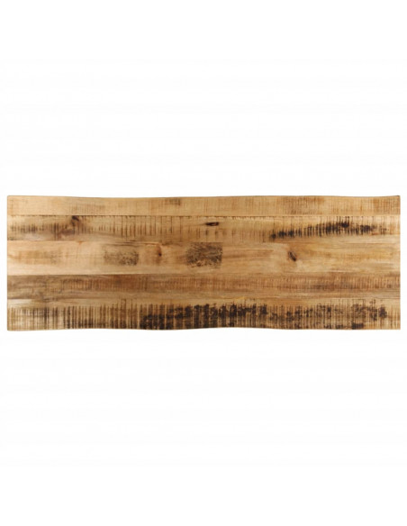 Piano Tavolo Bordi Vivi 140x40x3,8 cm Legno di Mango Grezzo