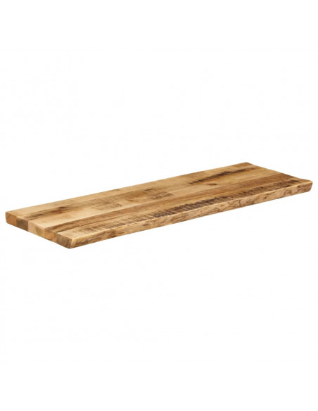 Piano Tavolo Bordi Vivi 140x40x3,8 cm Legno di Mango Grezzo