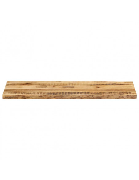 Piano Tavolo Bordi Vivi 140x40x3,8 cm Legno di Mango Grezzo