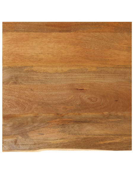 Piano Tavolo Bordi Vivi 80x80x2,5 cm in Legno Massello di Mango