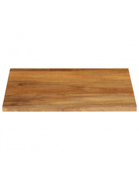Piano Tavolo Bordi Vivi 80x80x2,5 cm in Legno Massello di Mango
