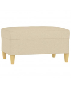 Poggiapiedi Crema 70x55x41 cm in Tessuto 2