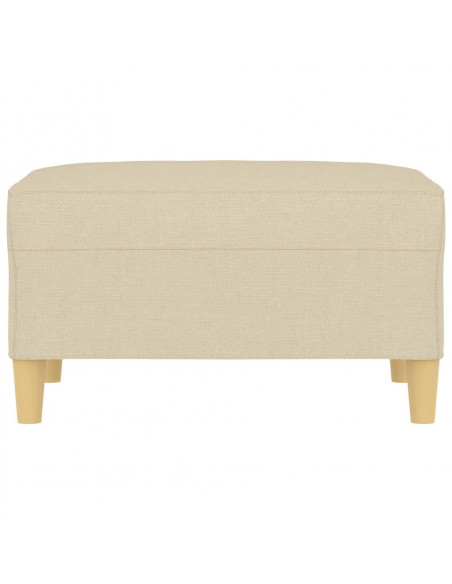 Poggiapiedi Crema 70x55x41 cm in Tessuto
