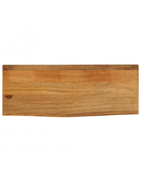 Piano Tavolo Bordi Vivi 90x20x3,8 cm in Legno Massello di Mango