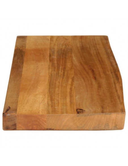 Piano Tavolo Bordi Vivi 90x20x3,8 cm in Legno Massello di Mango
