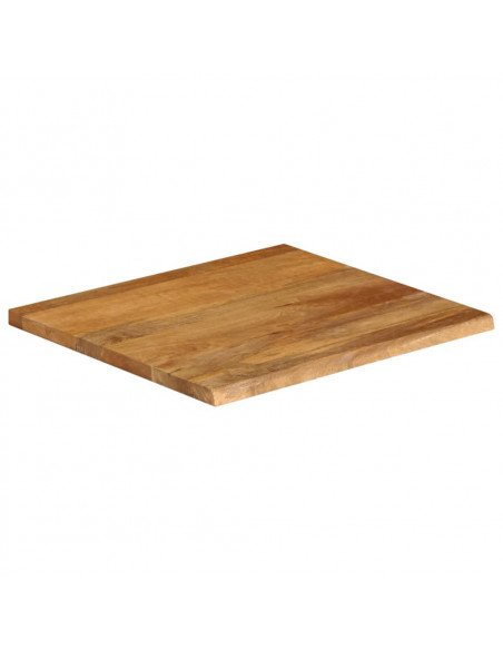 Piano Tavolo Bordi Vivi 40x40x3,8 cm in Legno Massello di Mango