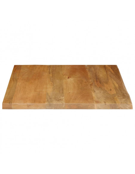 Piano Tavolo Bordi Vivi 40x40x3,8 cm in Legno Massello di Mango