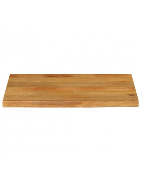 Piano Tavolo Bordi Vivi 80x60x3,8 cm in Legno Massello di Mango
