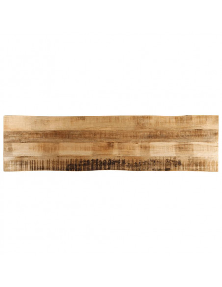 Piano Tavolo Bordi Vivi 180x40x2,5 cm Legno di Mango Grezzo