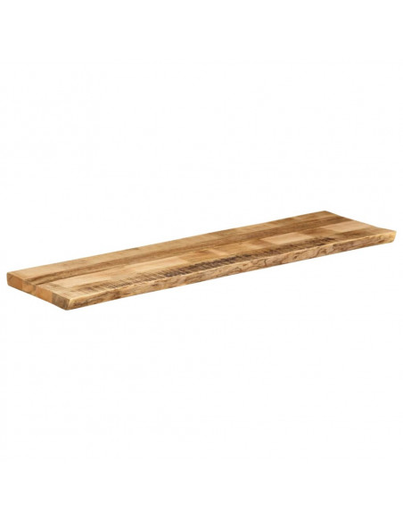 Piano Tavolo Bordi Vivi 180x40x2,5 cm Legno di Mango Grezzo