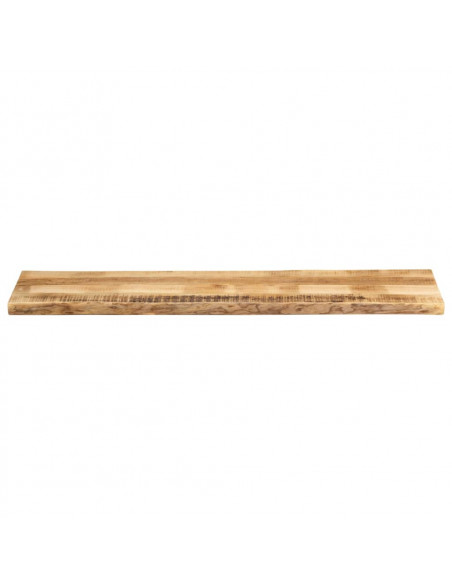 Piano Tavolo Bordi Vivi 180x40x2,5 cm Legno di Mango Grezzo