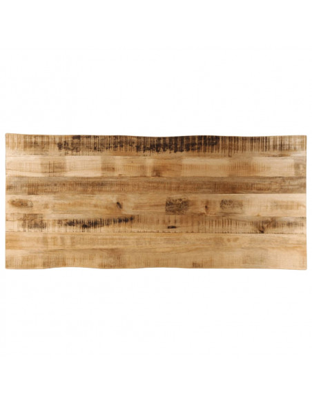 Piano Tavolo Bordi Vivi 140x60x2,5 cm Legno di Mango Grezzo
