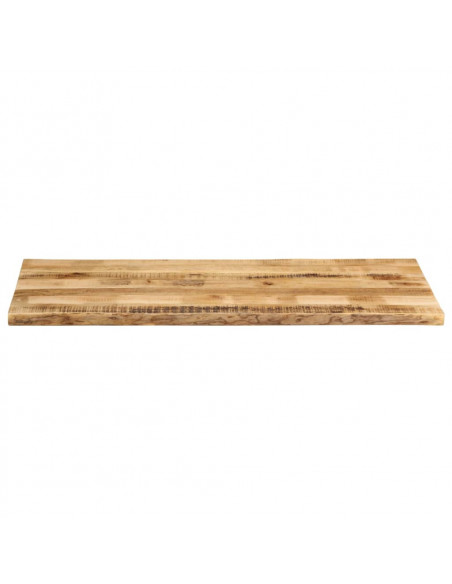 Piano Tavolo Bordi Vivi 140x60x2,5 cm Legno di Mango Grezzo