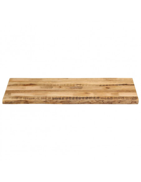 Piano Tavolo Bordi Vivi 110x60x2,5 cm Legno di Mango Grezzo
