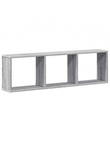 Mobile a Parete 100x16x30 cm Grigio Sonoma in Legno Multistrato