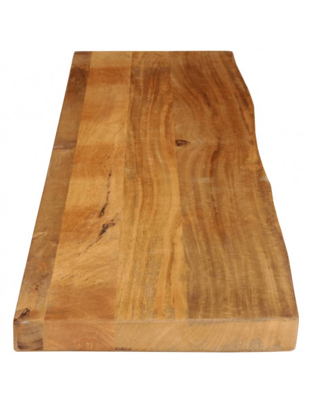 Piano Tavolo Bordi Vivi 180x30x2,5 cm Legno Massello di Mango