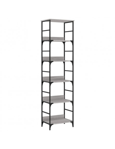 Libreria Grigio Sonoma 50x33x188,5 cm in Legno Multistrato