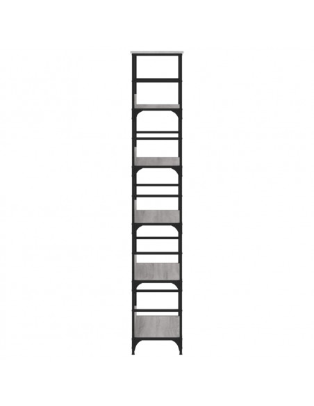 Libreria Grigio Sonoma 50x33x188,5 cm in Legno Multistrato