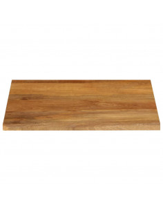 Piano Tavolo Bordi Vivi 80x80x3,8 cm in Legno Massello di Mango 2