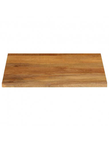 Piano Tavolo Bordi Vivi 80x80x3,8 cm in Legno Massello di Mango