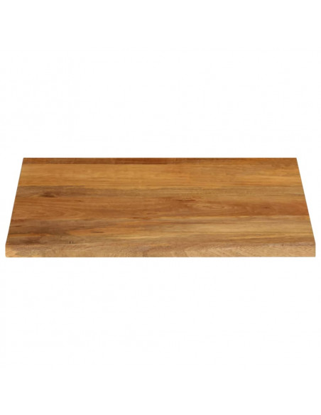 Piano Tavolo Bordi Vivi 80x80x3,8 cm in Legno Massello di Mango