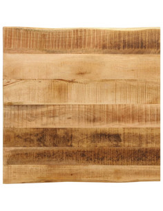 Piano Tavolo Bordi Vivi 40x40x2,5cm Massello Mango Grezzo 2